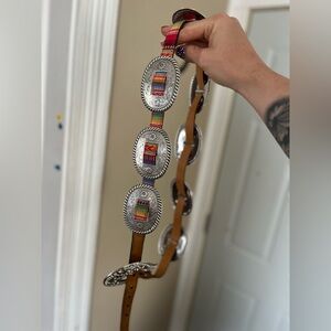 Concho belt tribal print